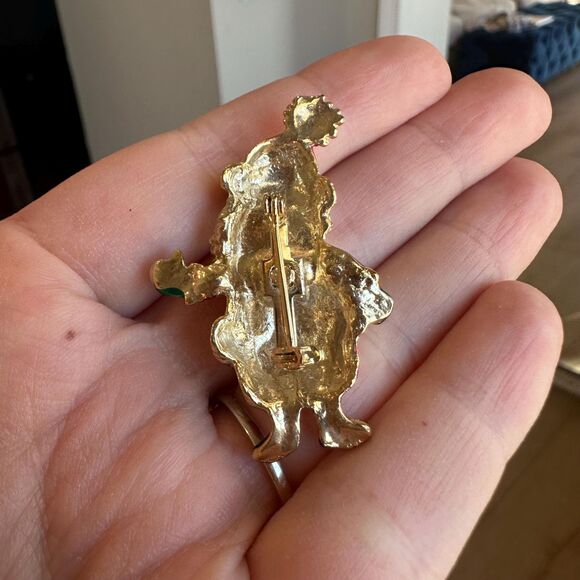 Enamel Santa Christmas Festive Brooch Christmas Pin Vintage Christmas Jewelry - Picture 2 of 2